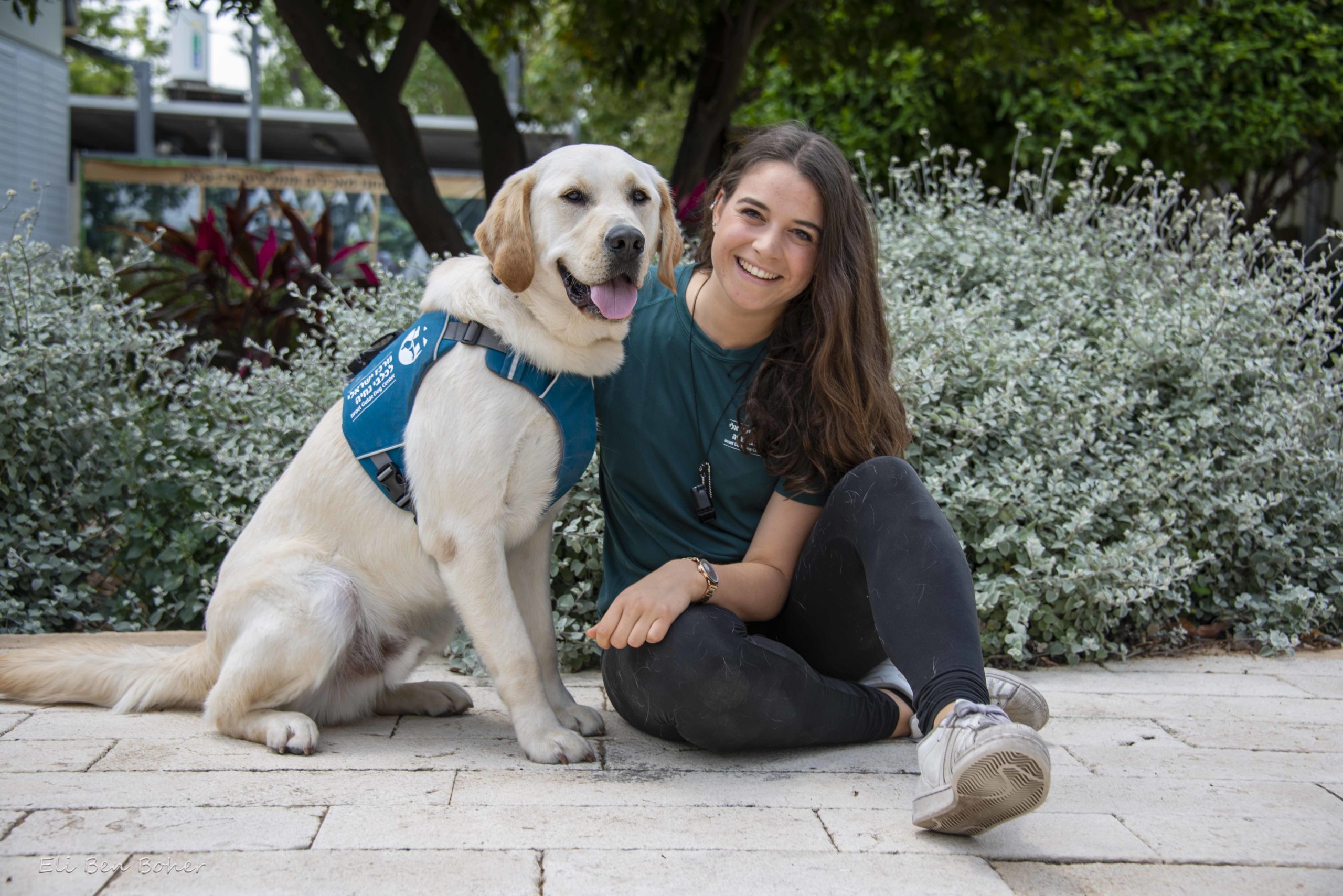 Ana and service dog companion