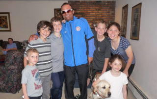 Parlor meeting with client and dog